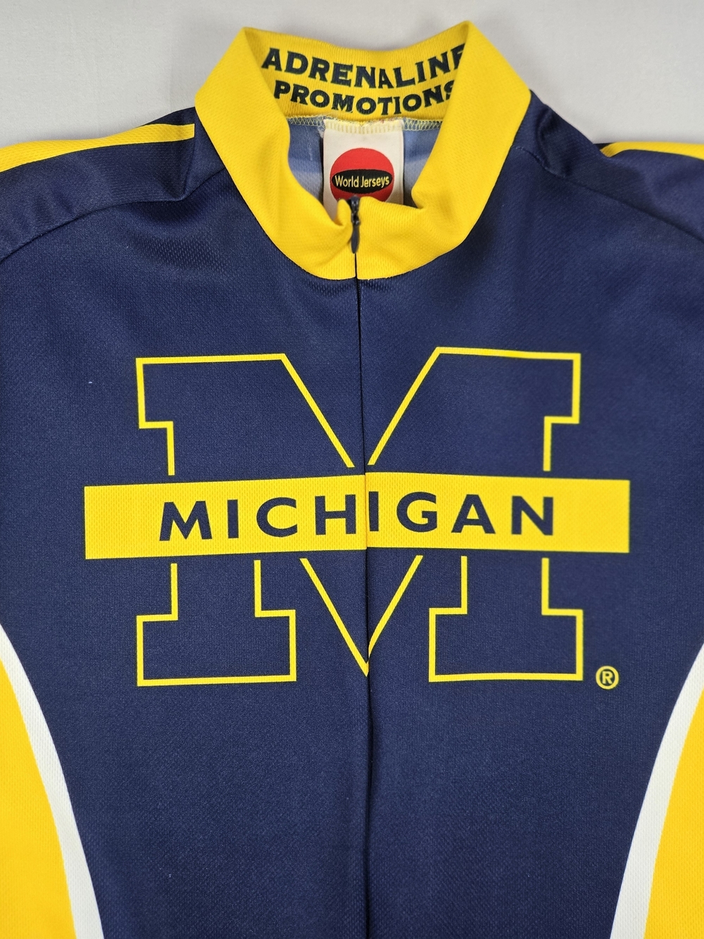 Vintage Michigan Wolverines Cycling Jersey Adrenaline Promotions Size Large - Picture 3 of 12